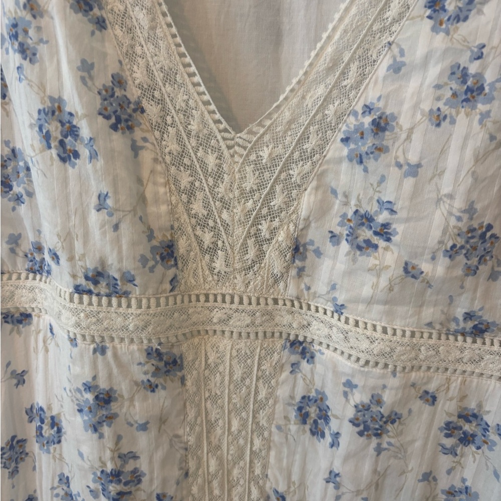 LoveShackFancy White Lace Detail Dress
